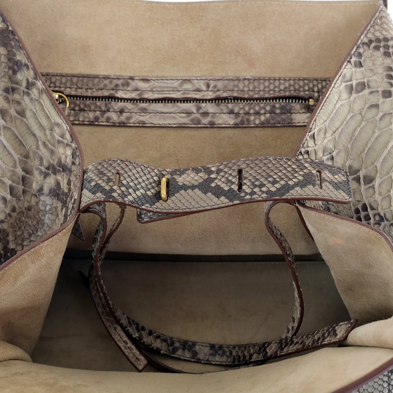 Large Snakeskin Phantom Tote