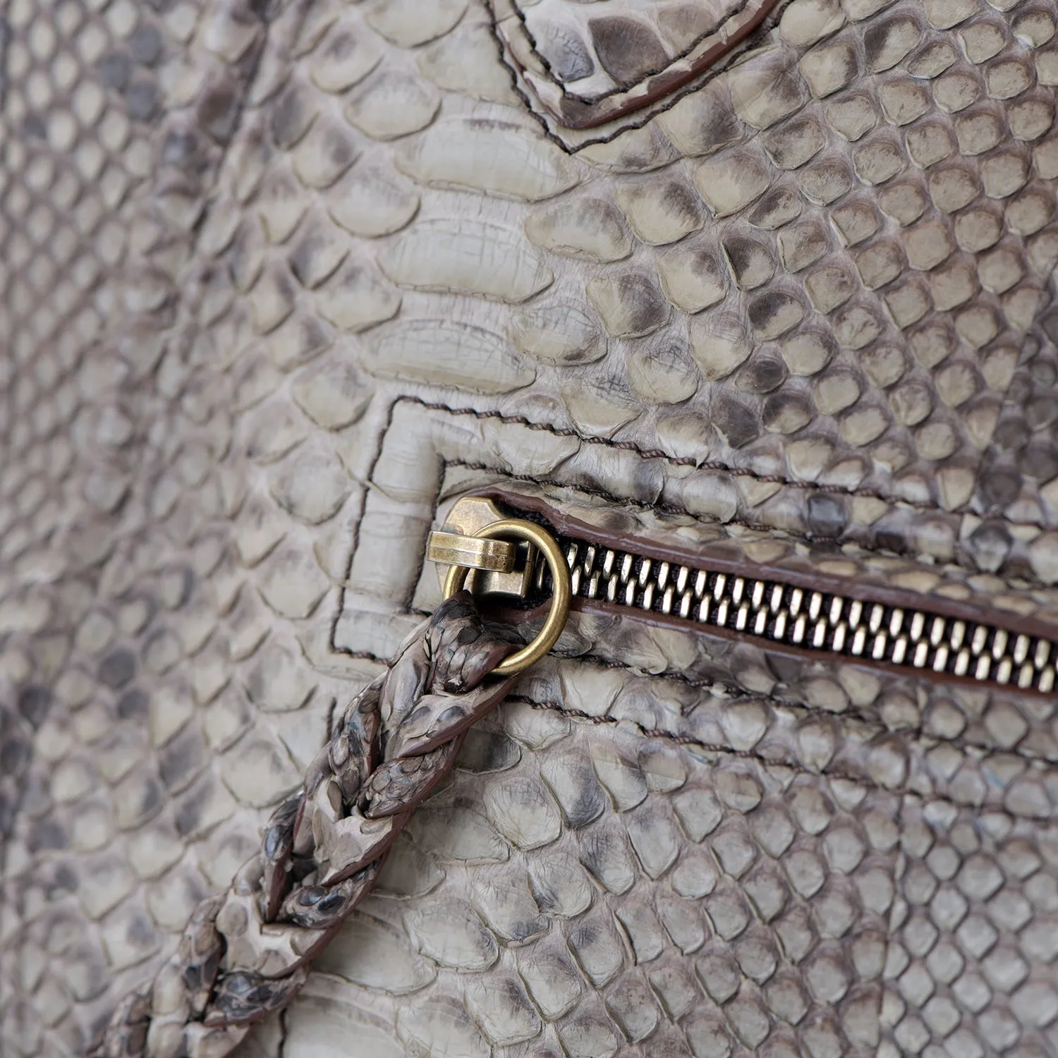 Large Snakeskin Phantom Tote