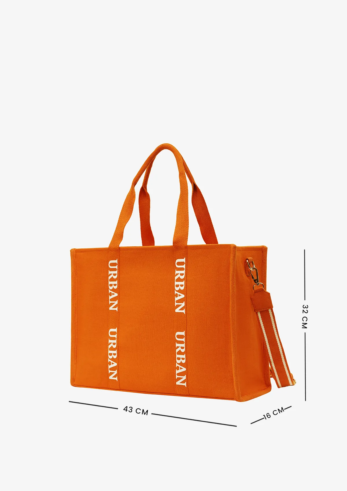 LARGE URBAN TOTE BRIGHT ORANGE