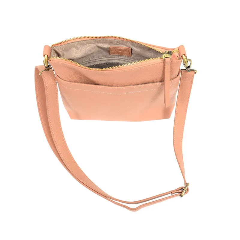 Layla Top Zip Crossbody Bag in Blush