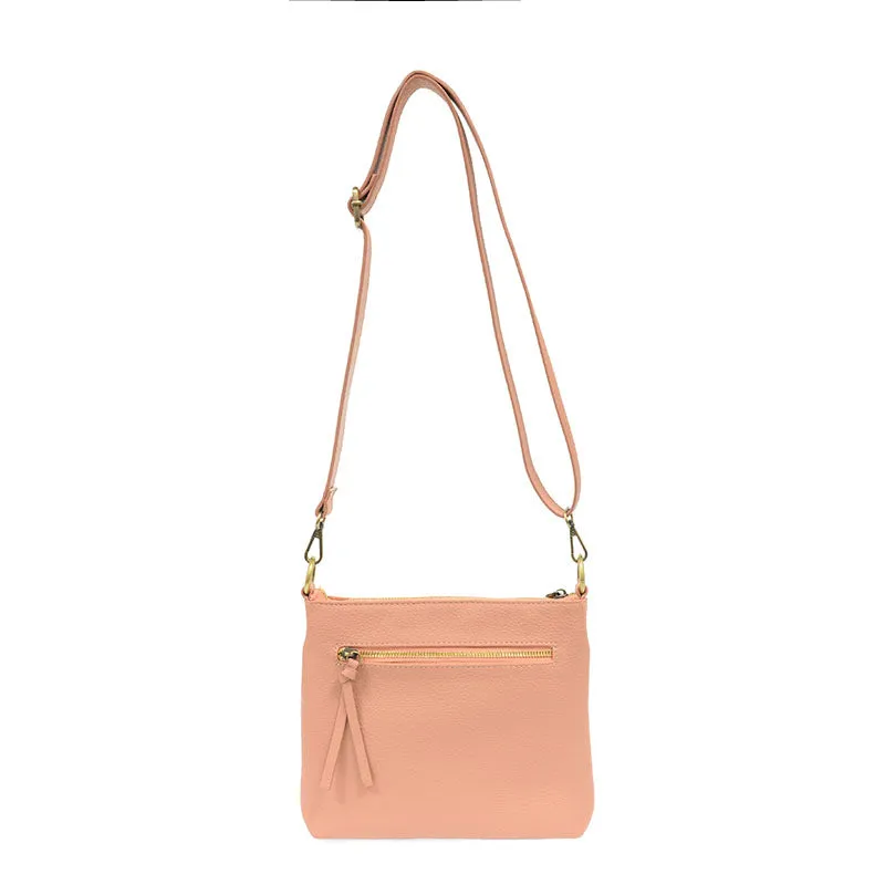 Layla Top Zip Crossbody Bag in Blush