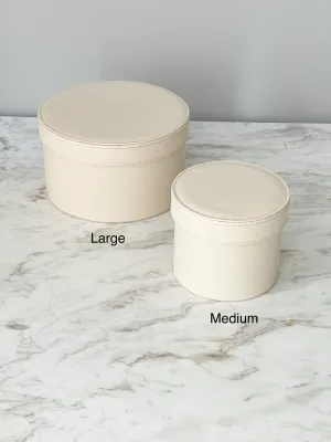 Leather Round Flower Box