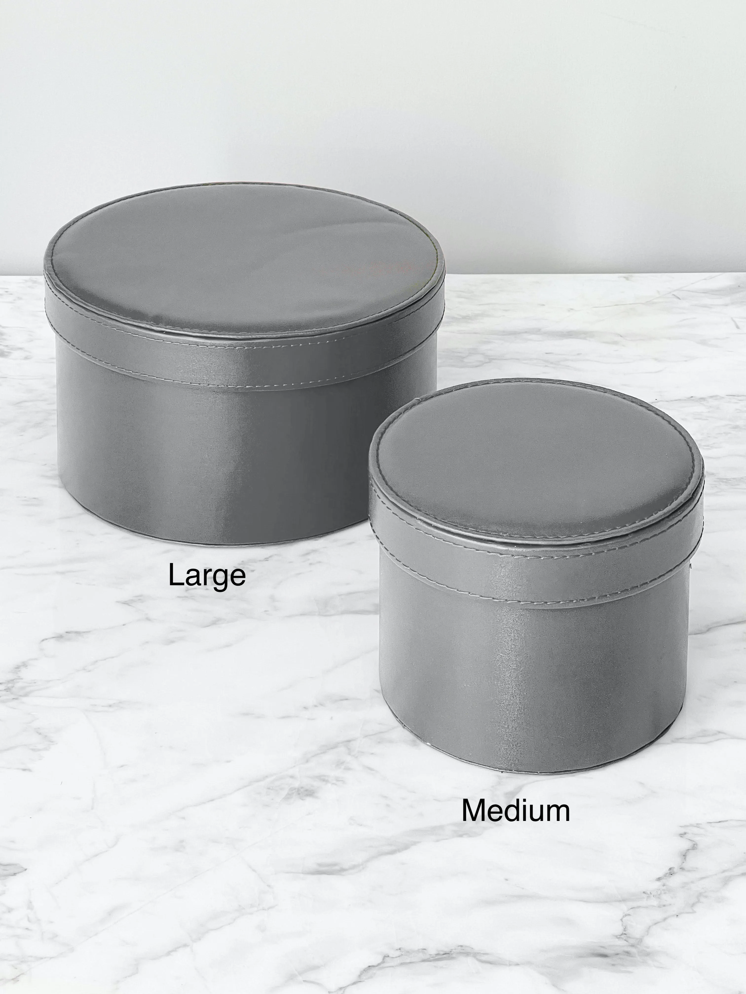 Leather Round Flower Box