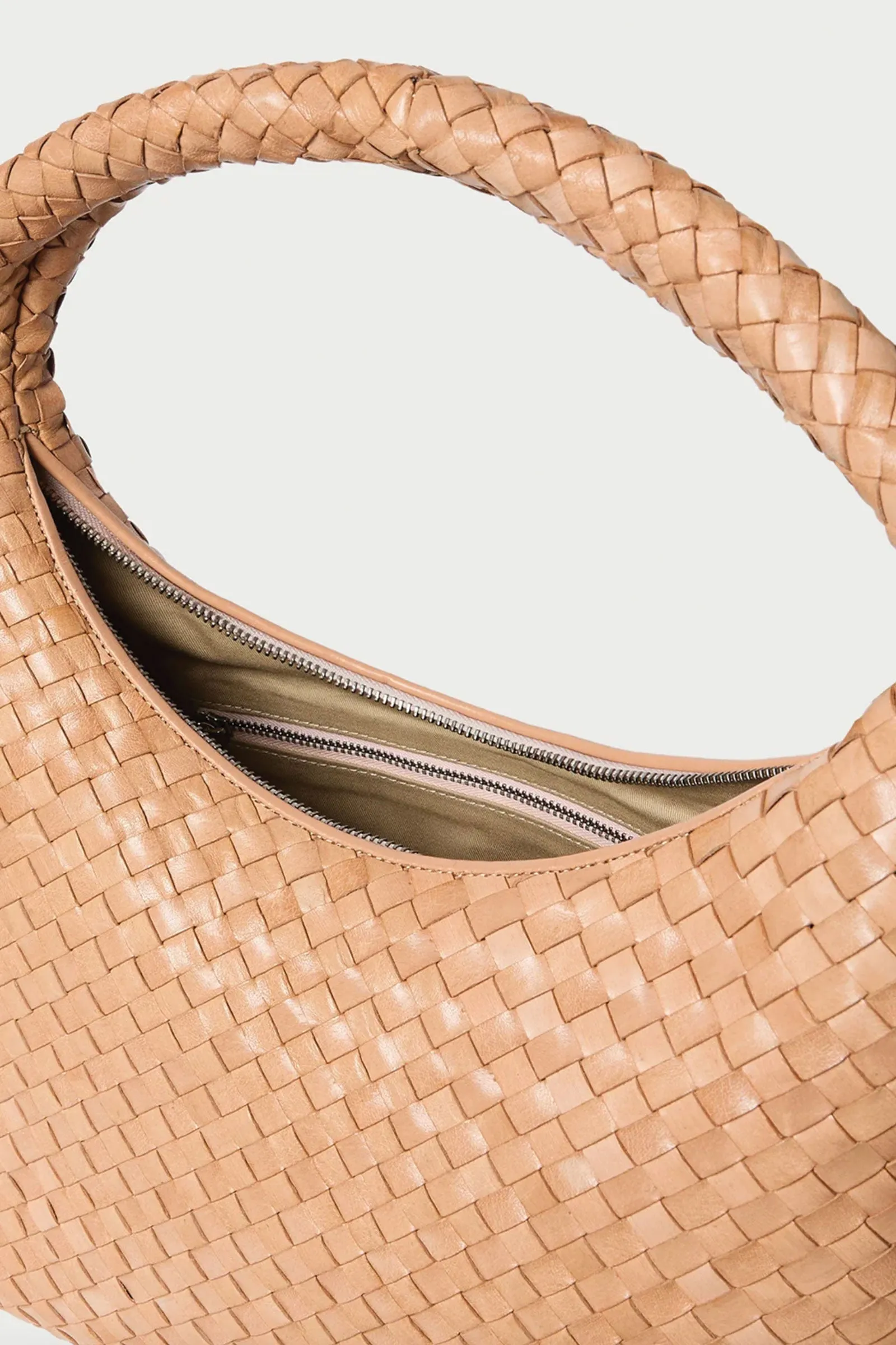 Loeffler Randall in Willow Woven Hobo in Desert Sand