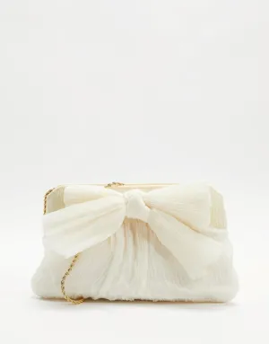 Loeffler Randall Rayne Pleated Frame Clutch with Bow