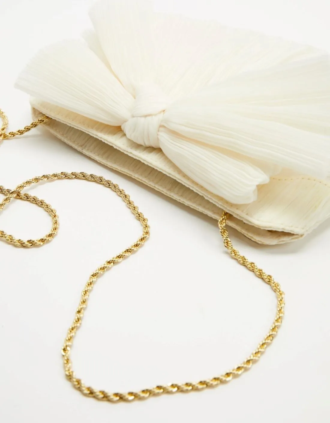 Loeffler Randall Rayne Pleated Frame Clutch with Bow