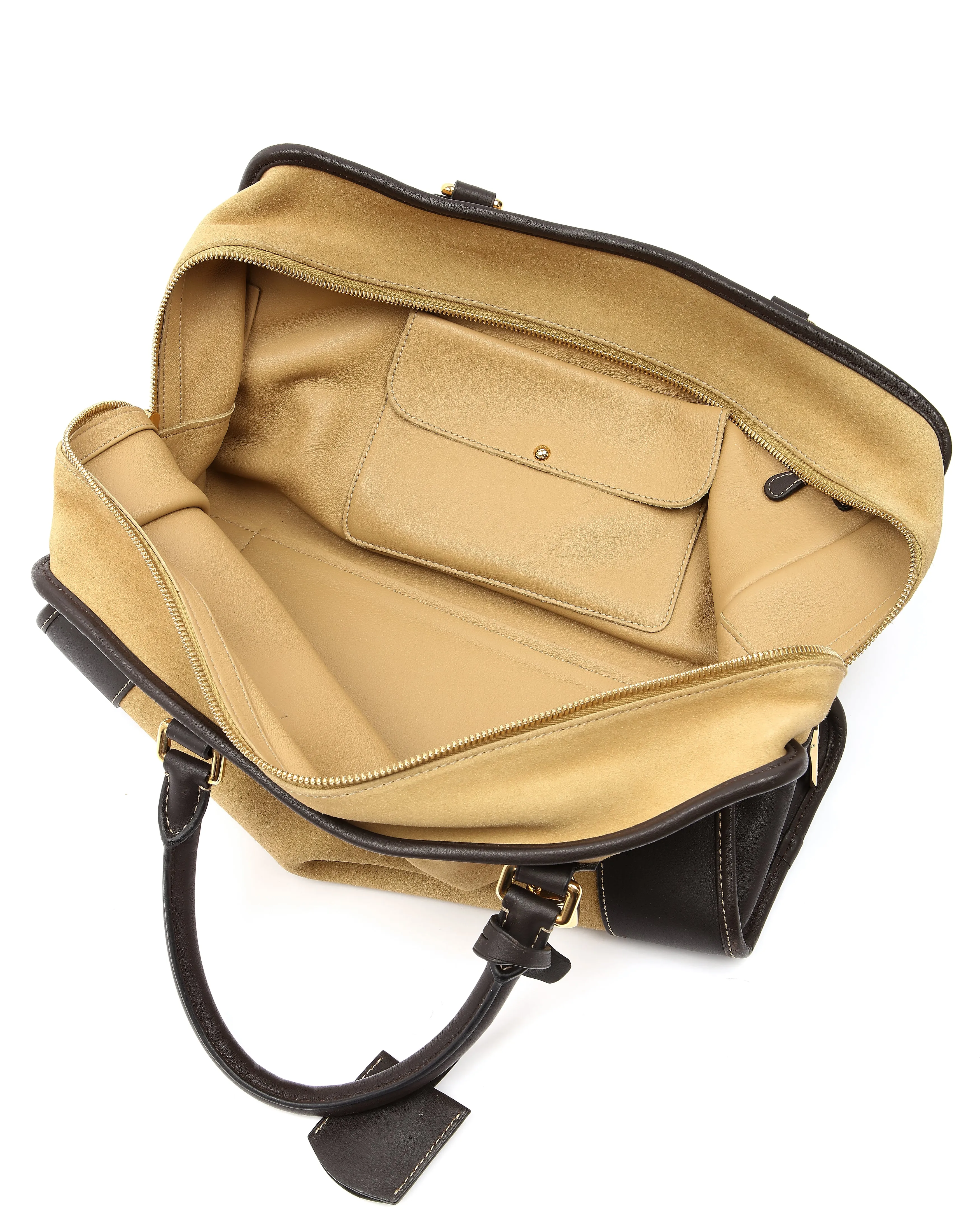 Loewe Beige/Brown Suede Amazona 36 Top Handle Bag
