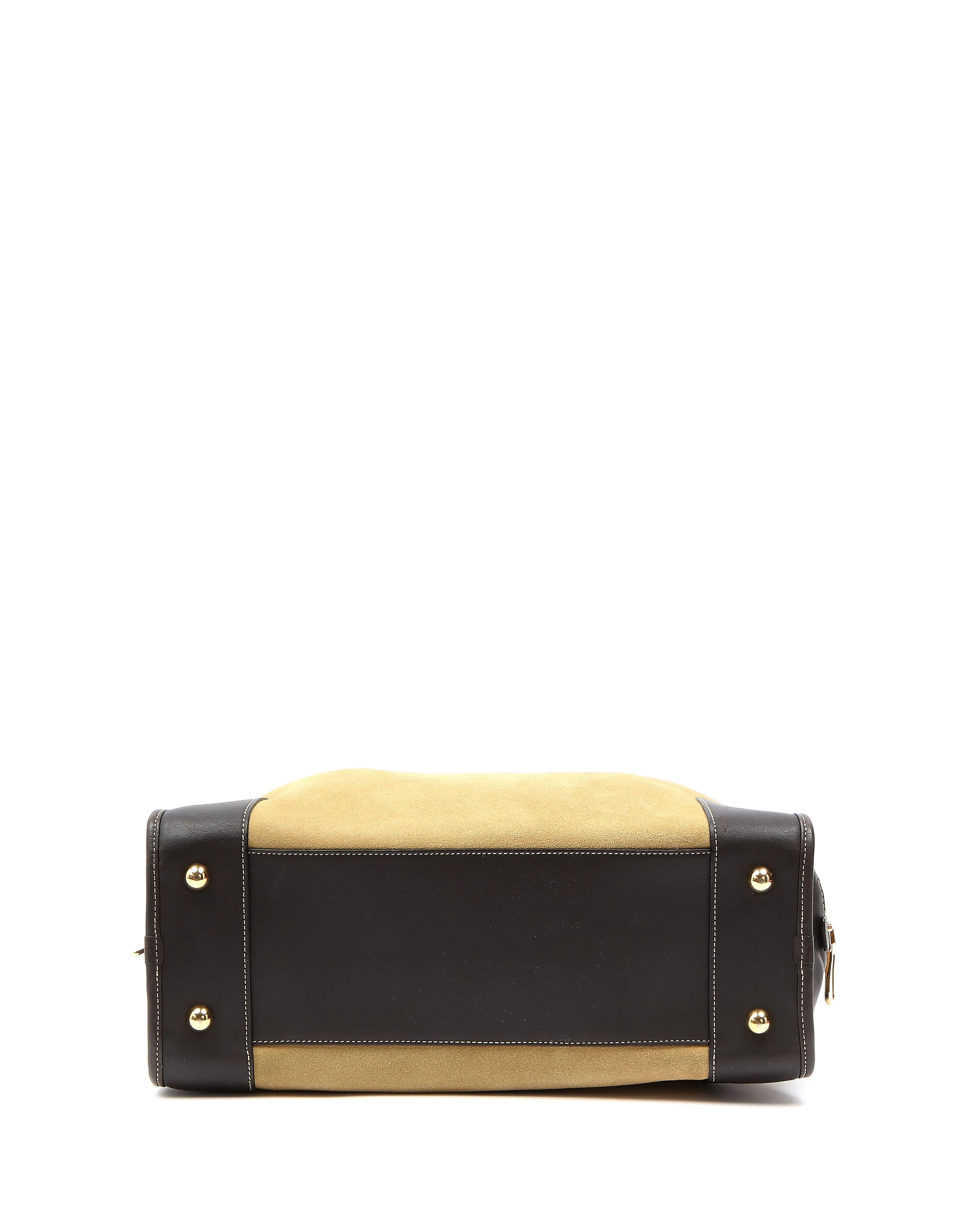 Loewe Beige/Brown Suede Amazona 36 Top Handle Bag