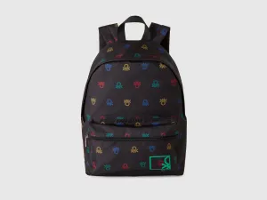 LOGO PATTERNED RUCKSACK IN NYLON