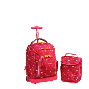Lollipop Kids Rolling Backpack With Lunch Bag (16 Inch) in Fox