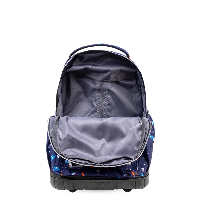 Lollipop Kids Rolling Backpack With Lunch Bag (16 Inch) in Spaceship