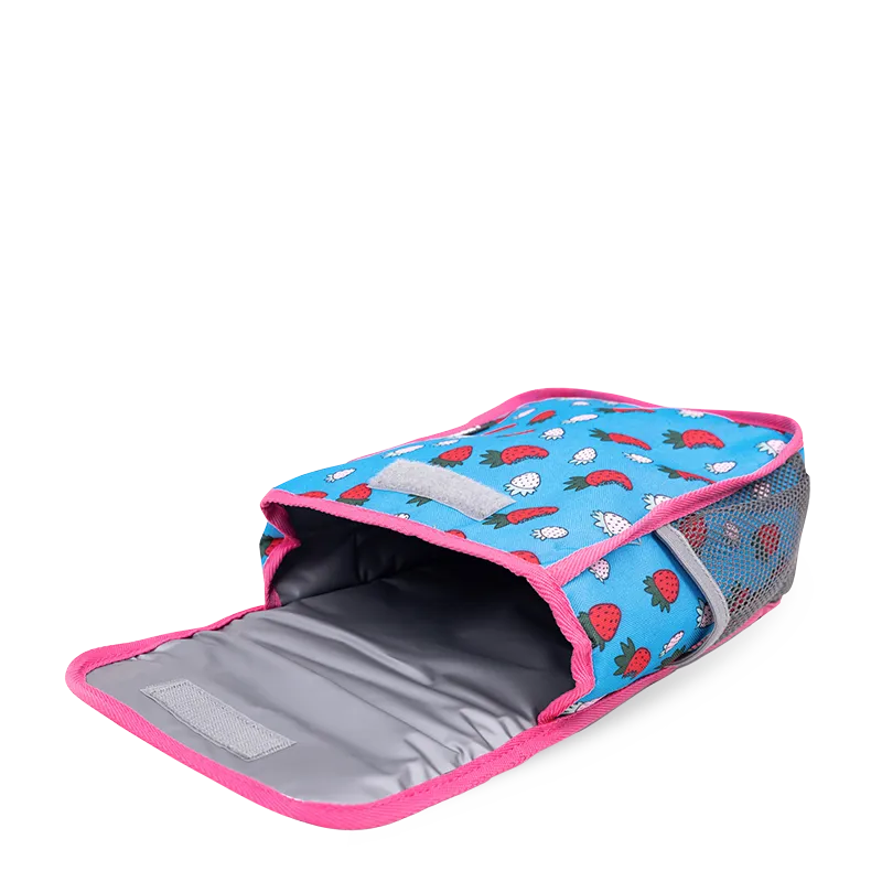 Lollipop Kids Rolling Backpack With Lunch Bag (16 Inch) in Strawberry