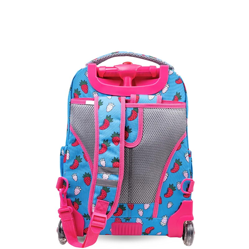 Lollipop Kids Rolling Backpack With Lunch Bag (16 Inch) in Strawberry