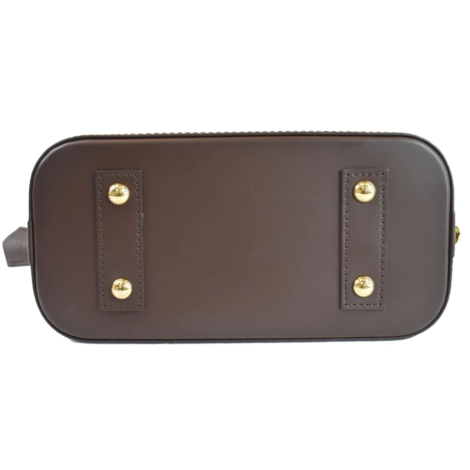 LOUIS VUITTON Alma BB Damier Ebene Shoulder Bag Brown