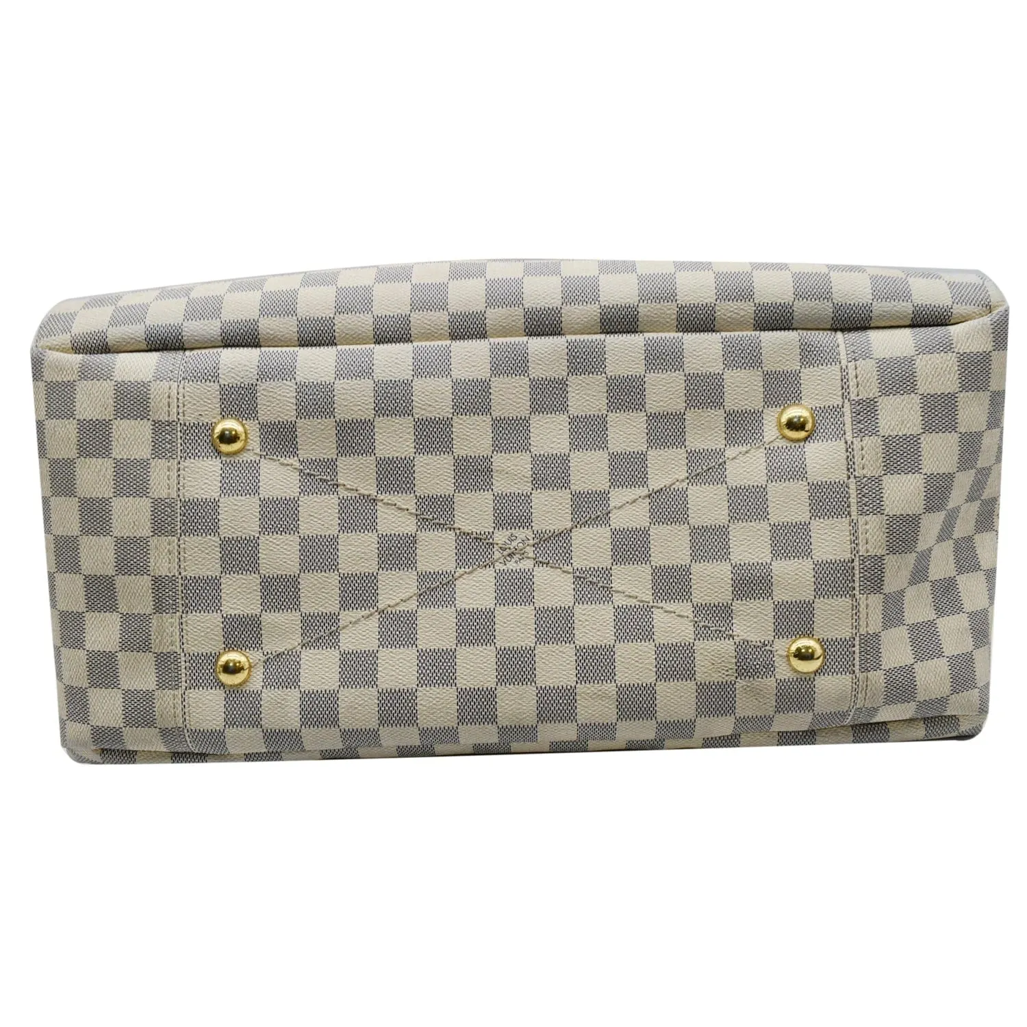 LOUIS VUITTON Artsy MM Damier Azur Shoulder Bag White