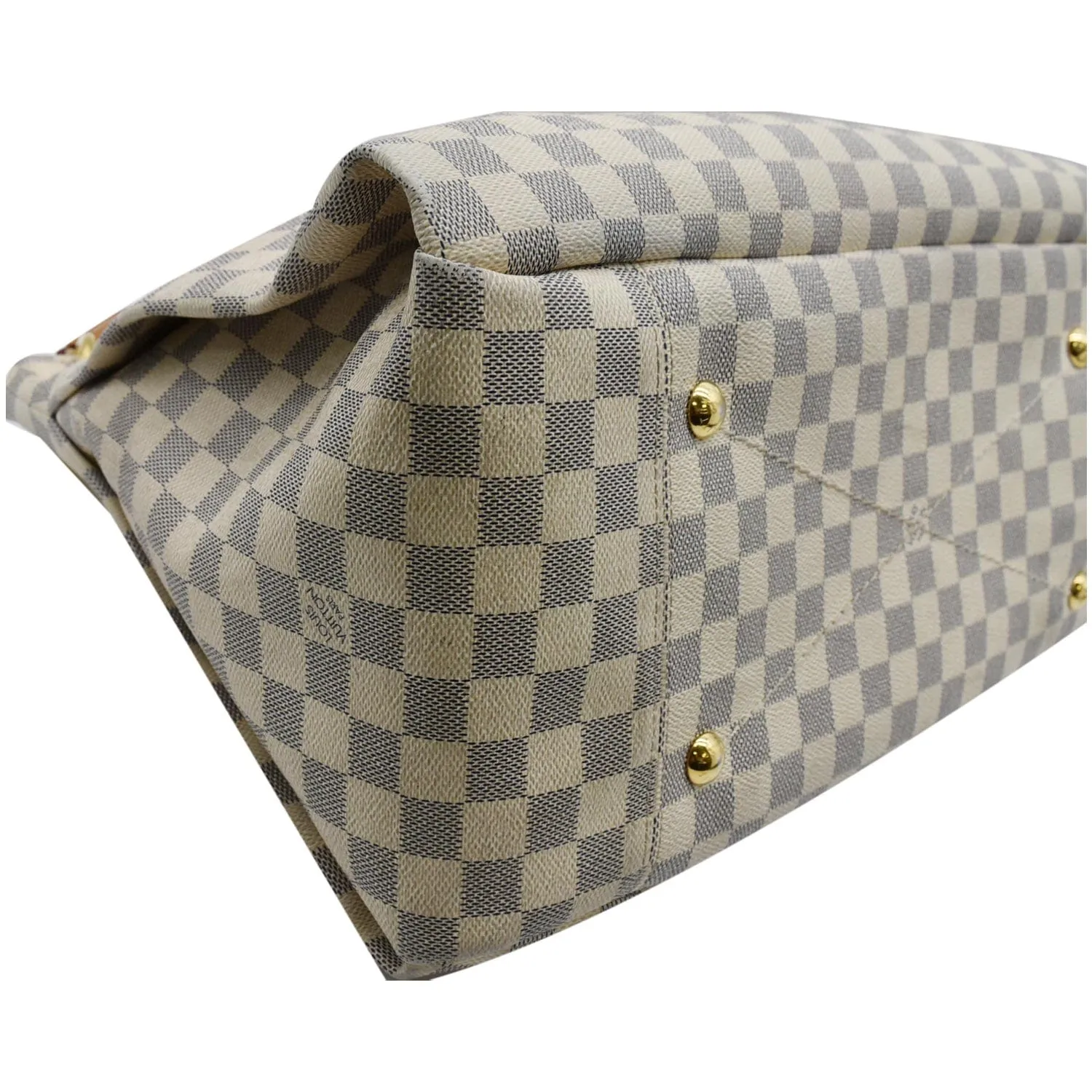 LOUIS VUITTON Artsy MM Damier Azur Shoulder Bag White