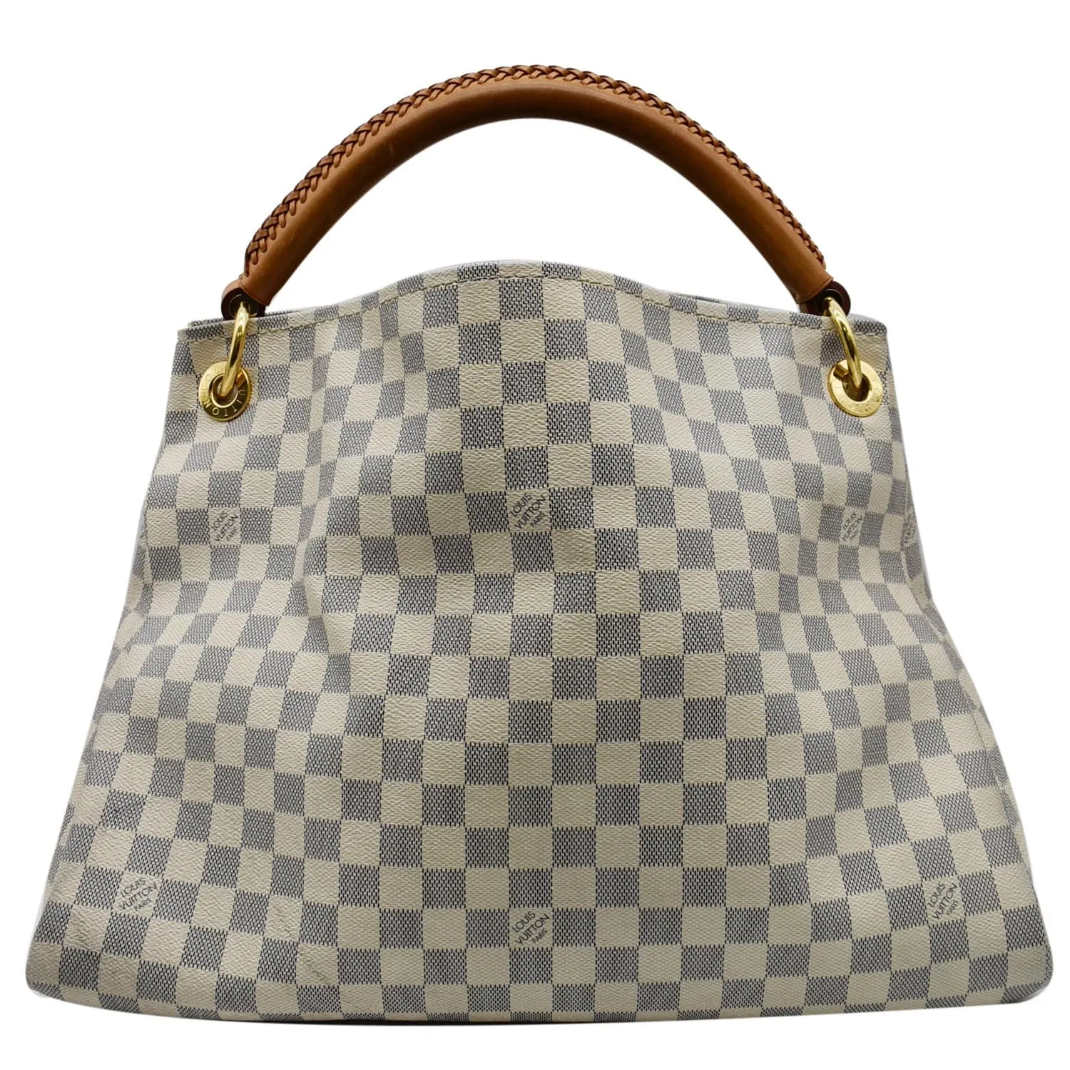 LOUIS VUITTON Artsy MM Damier Azur Shoulder Bag White