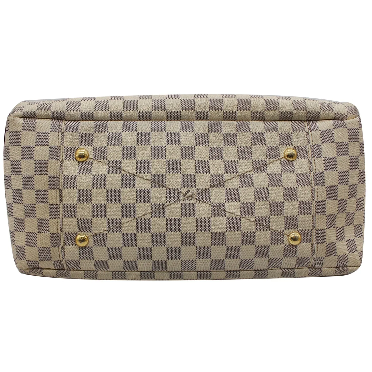 LOUIS VUITTON Artsy MM Damier Azur Shoulder Bag White