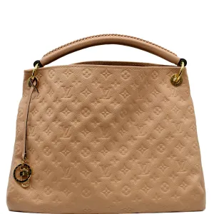 LOUIS VUITTON Artsy MM Empreinte Leather Shoulder Bag Dune
