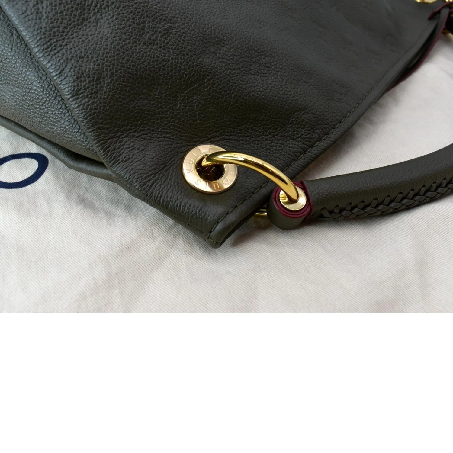 LOUIS VUITTON Artsy MM Empreinte Leather Shoulder Bag Green
