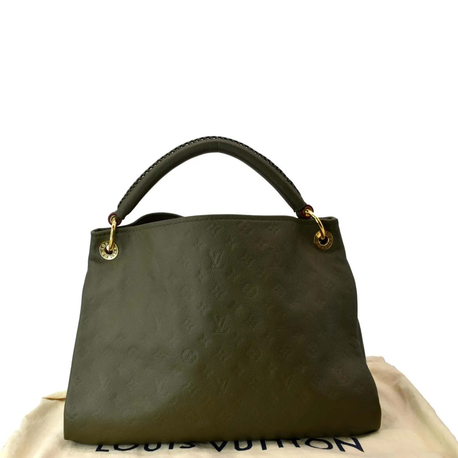 LOUIS VUITTON Artsy MM Empreinte Leather Shoulder Bag Green