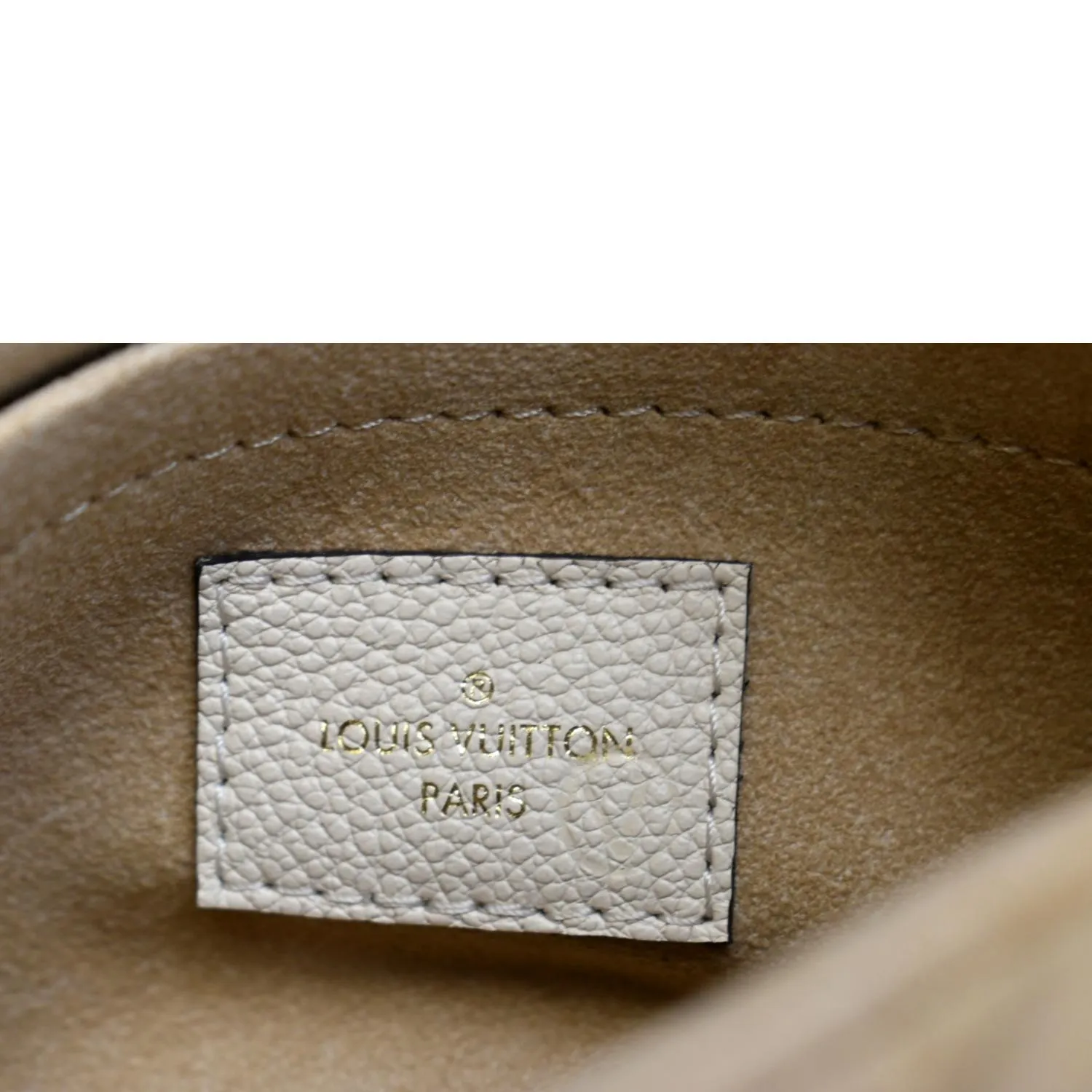 LOUIS VUITTON Bagatelle Monogram Empreinte Shoulder Bag Creme