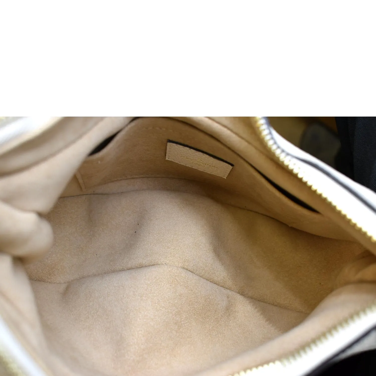 LOUIS VUITTON Bagatelle Monogram Empreinte Shoulder Bag Creme