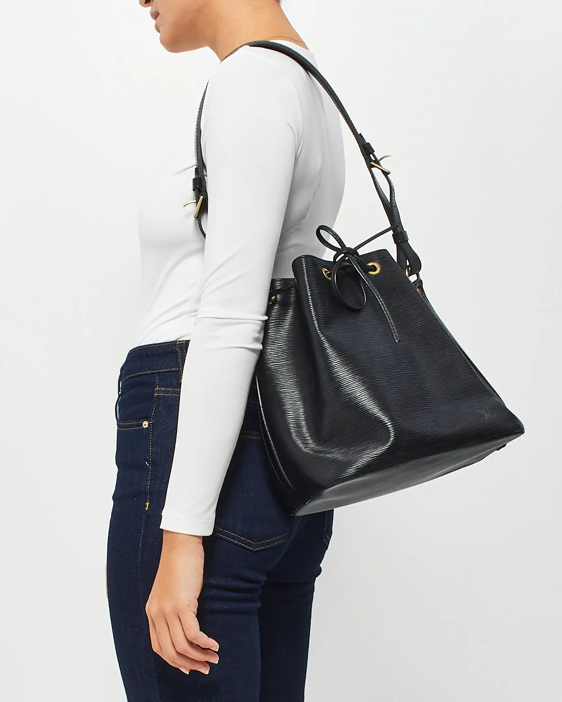 Louis Vuitton Black Epi Leather Noe Bucket Bag