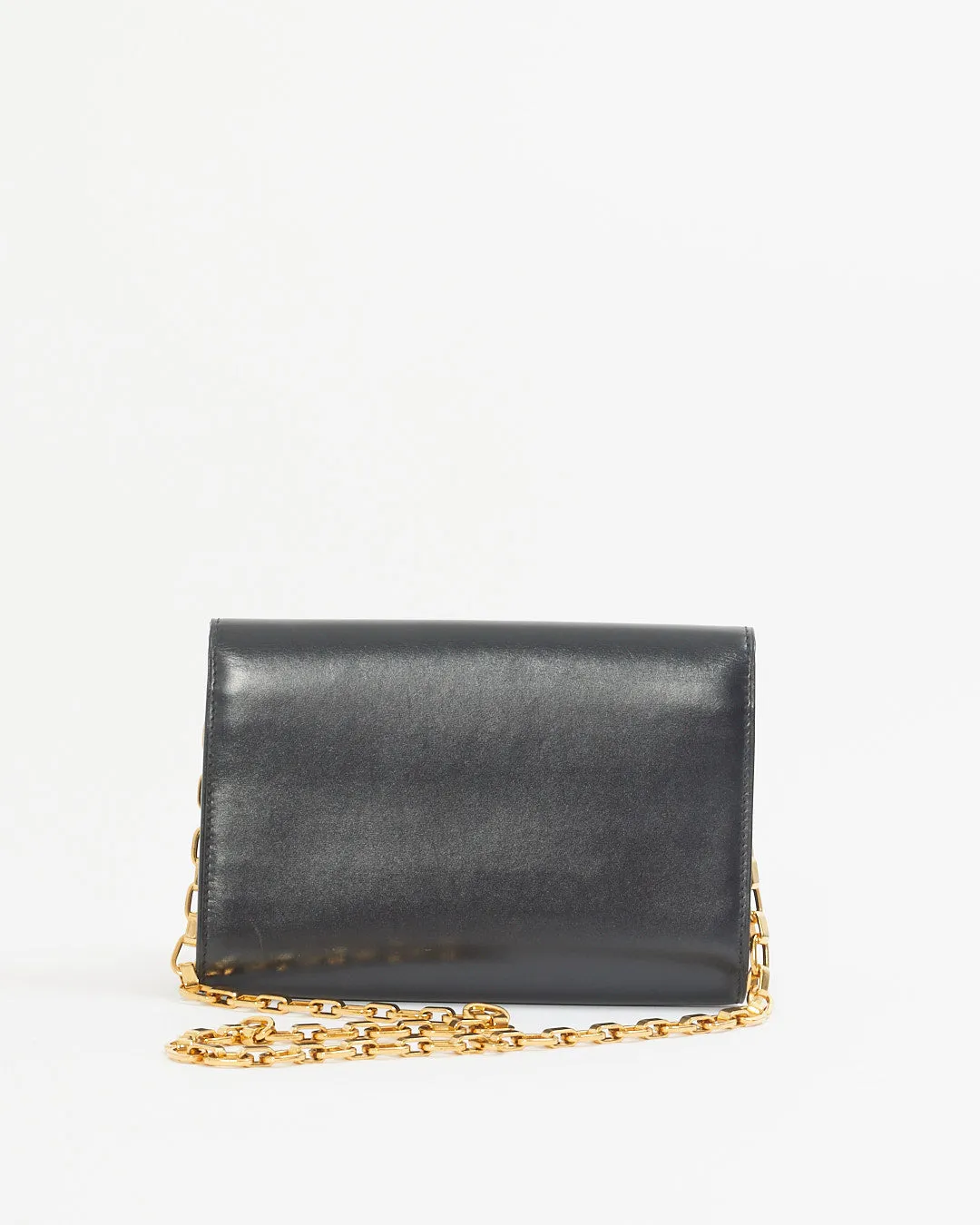 Louis Vuitton Black Leather Louise Chain MM Shoulder Bag