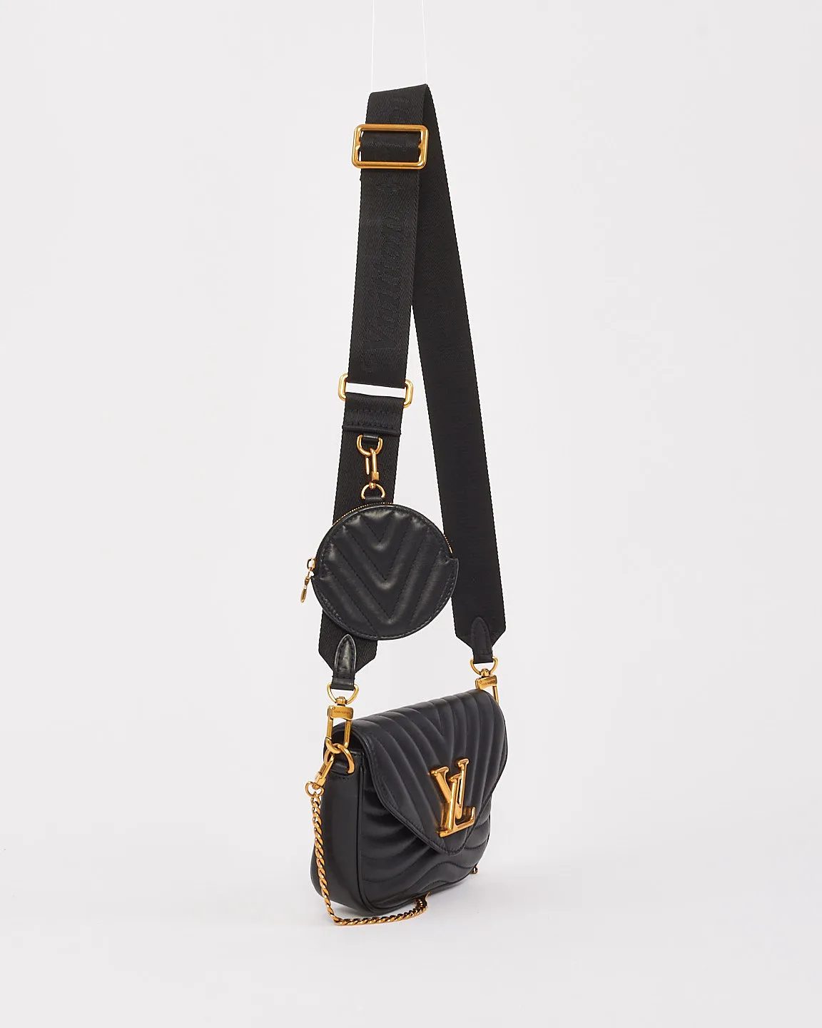 Louis Vuitton Black Leather New Wave Multi-Pochette Bag