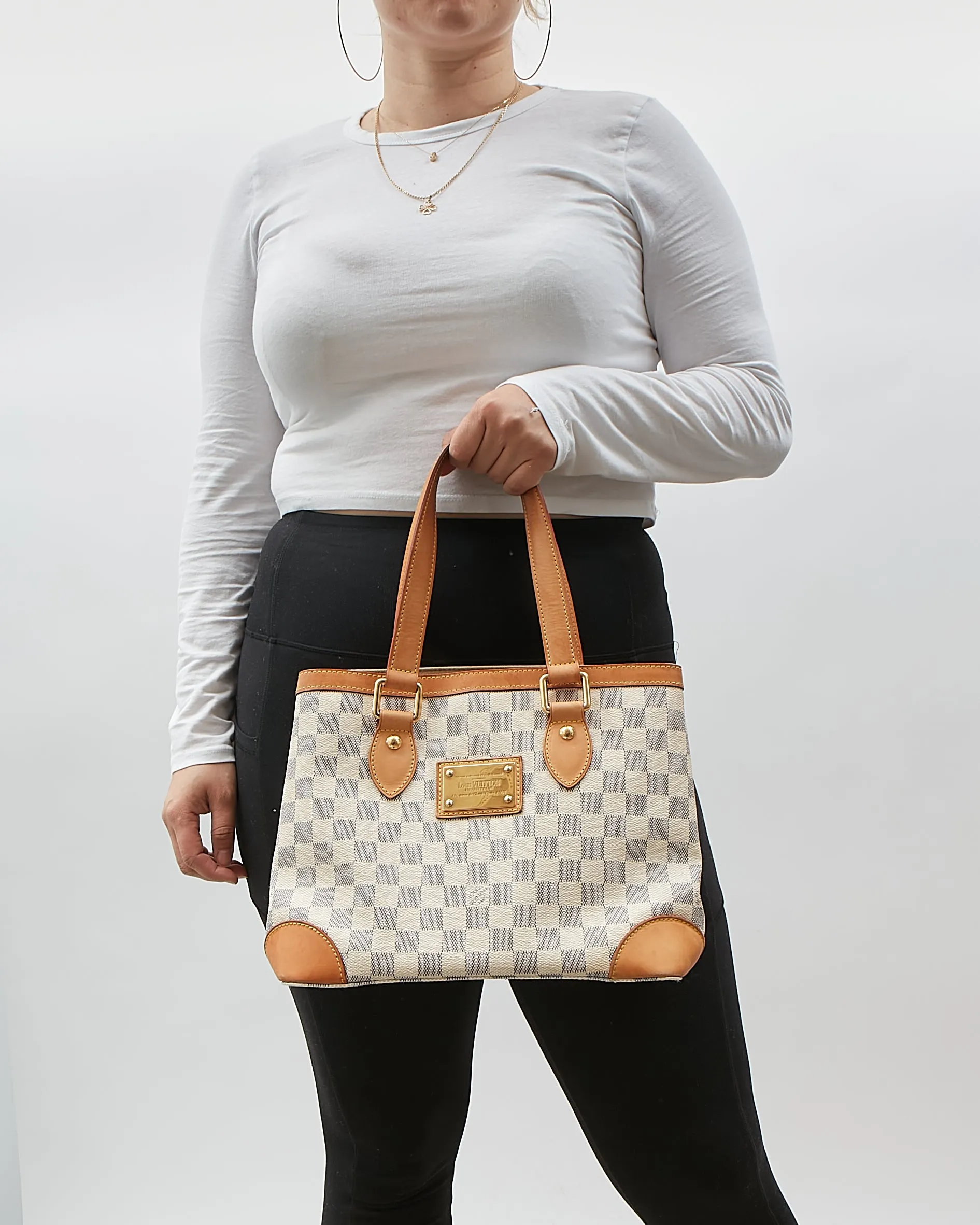 Louis Vuitton Damier Azur Canvas Hampstead PM Tote Bag