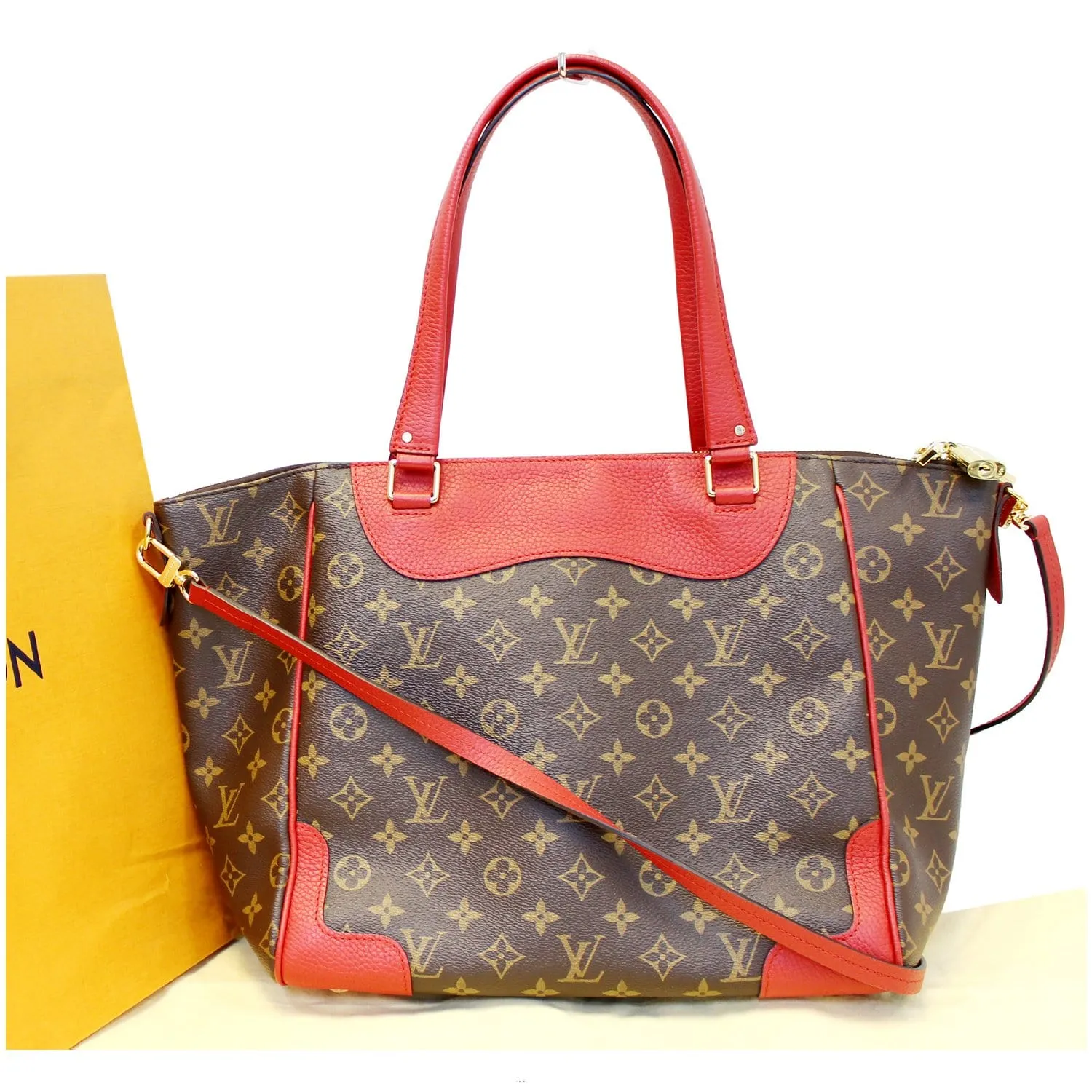LOUIS VUITTON Estrela NM Monogram Canvas Shoulder Bag Cherry