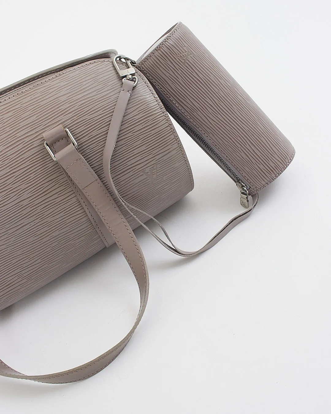 Louis Vuitton Grey Taupe Epi Leather Papillon 30 with Mini