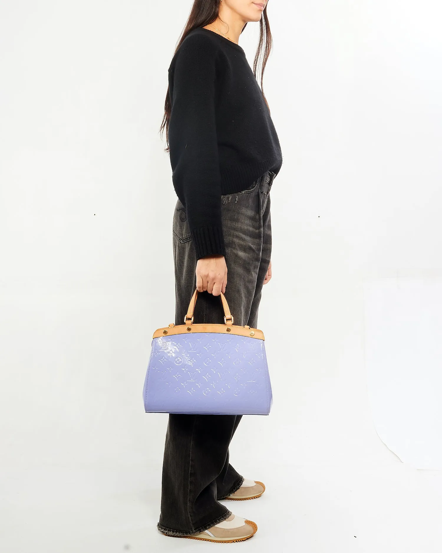 Louis Vuitton Lavender Monogram Vernis Brea MM Tote - NO STRAP