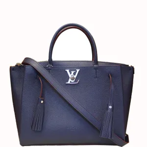 LOUIS VUITTON Lockmeto Marine Rouge Leather Shoulder Bag