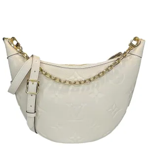 LOUIS VUITTON Loop Hobo Monogram Empreinte Shoulder Bag White