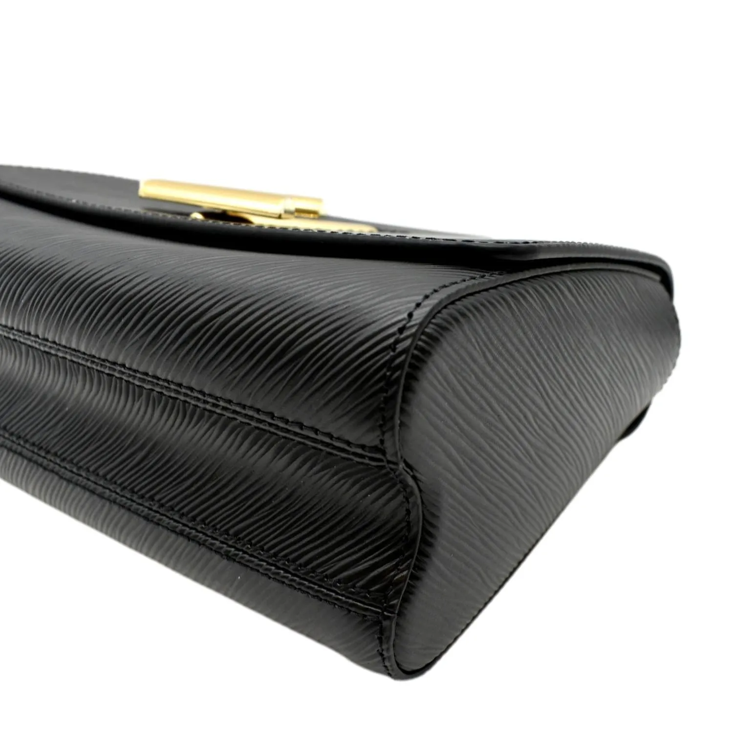 LOUIS VUITTON LV Twist MM Epi Leather Shoulder Bag Black