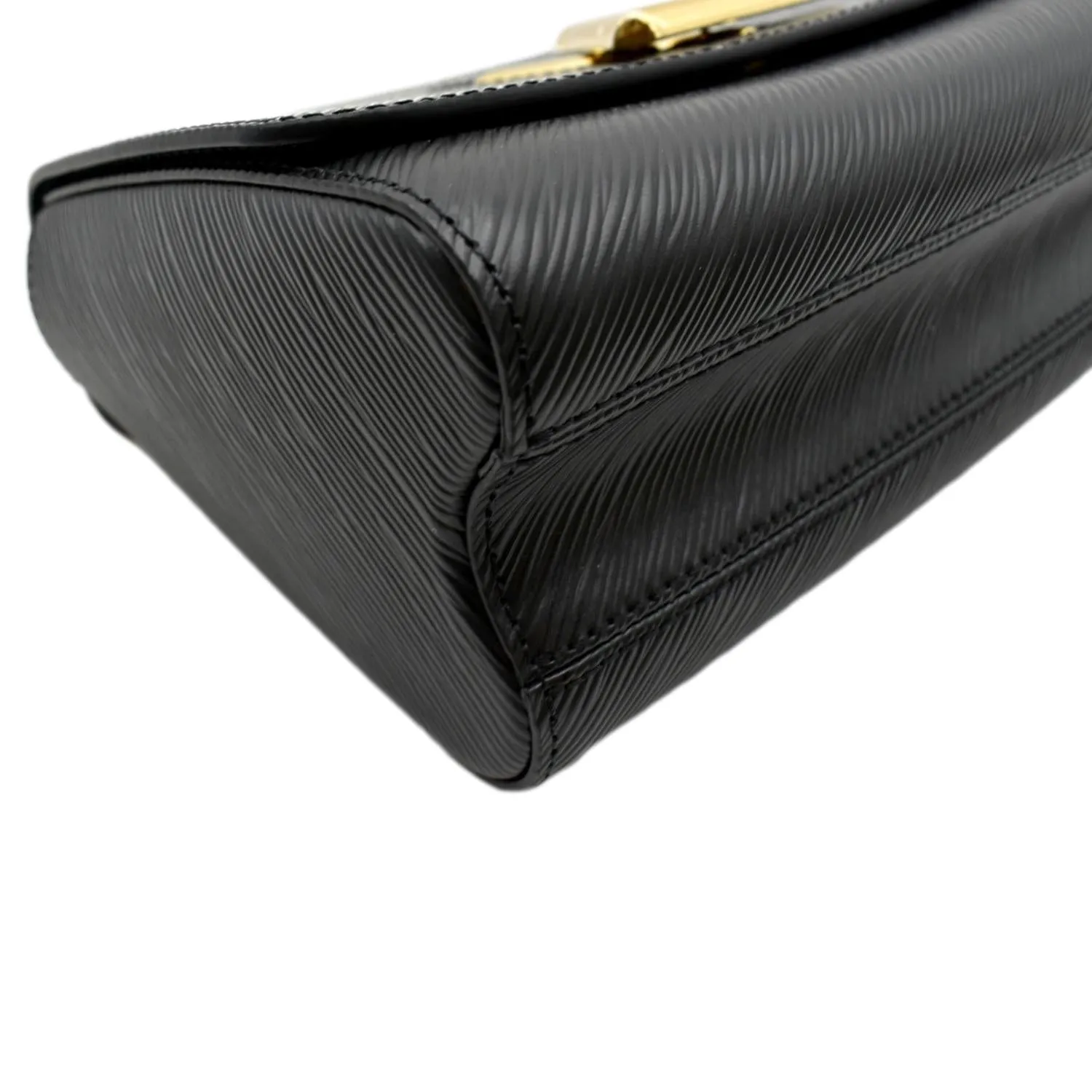 LOUIS VUITTON LV Twist MM Epi Leather Shoulder Bag Black