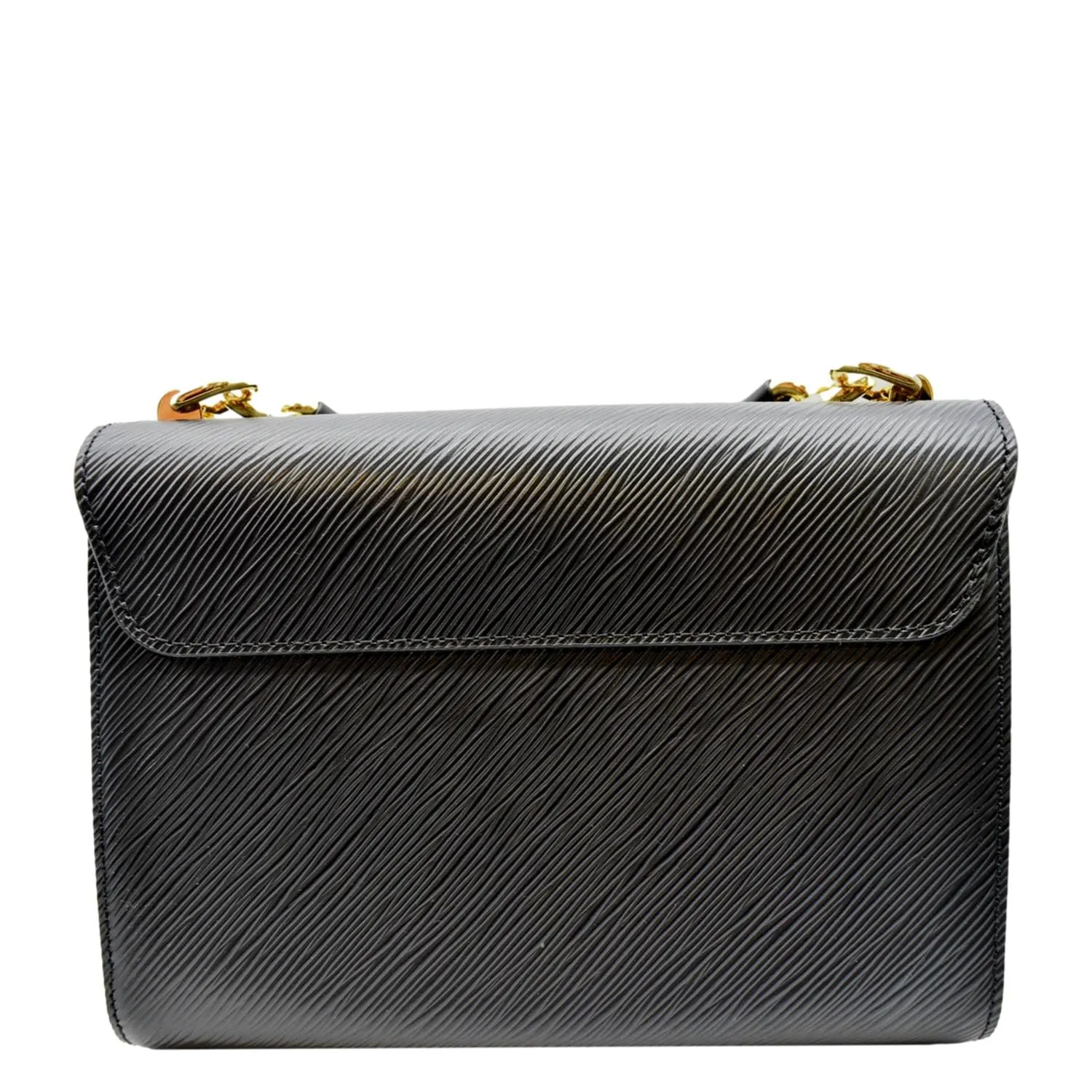 LOUIS VUITTON LV Twist MM Epi Leather Shoulder Bag Black