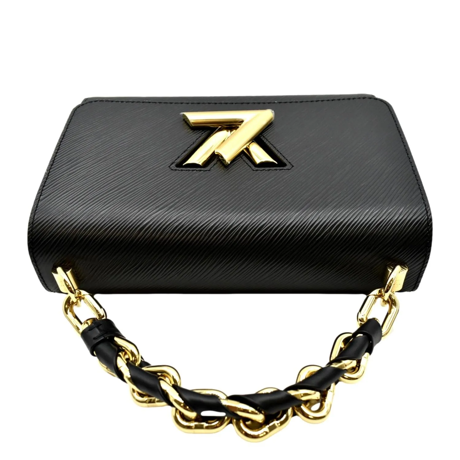 LOUIS VUITTON LV Twist MM Epi Leather Shoulder Bag Black