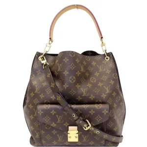 LOUIS VUITTON Metis Monogram Canvas Hobo Shoulder Bag Brown
