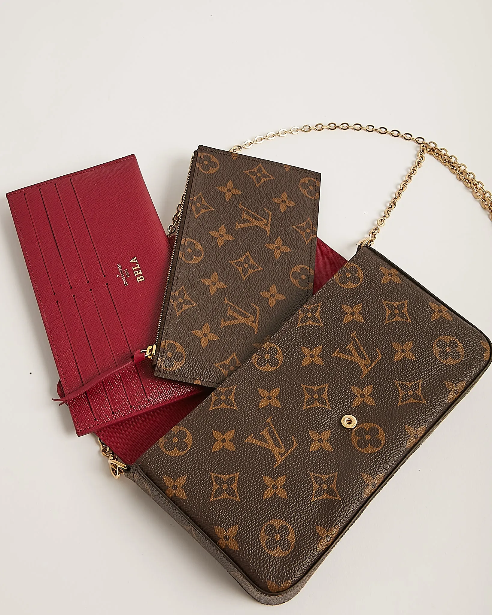 Louis Vuitton Monogram Canvas Pochette Felicie Wallet On Chain