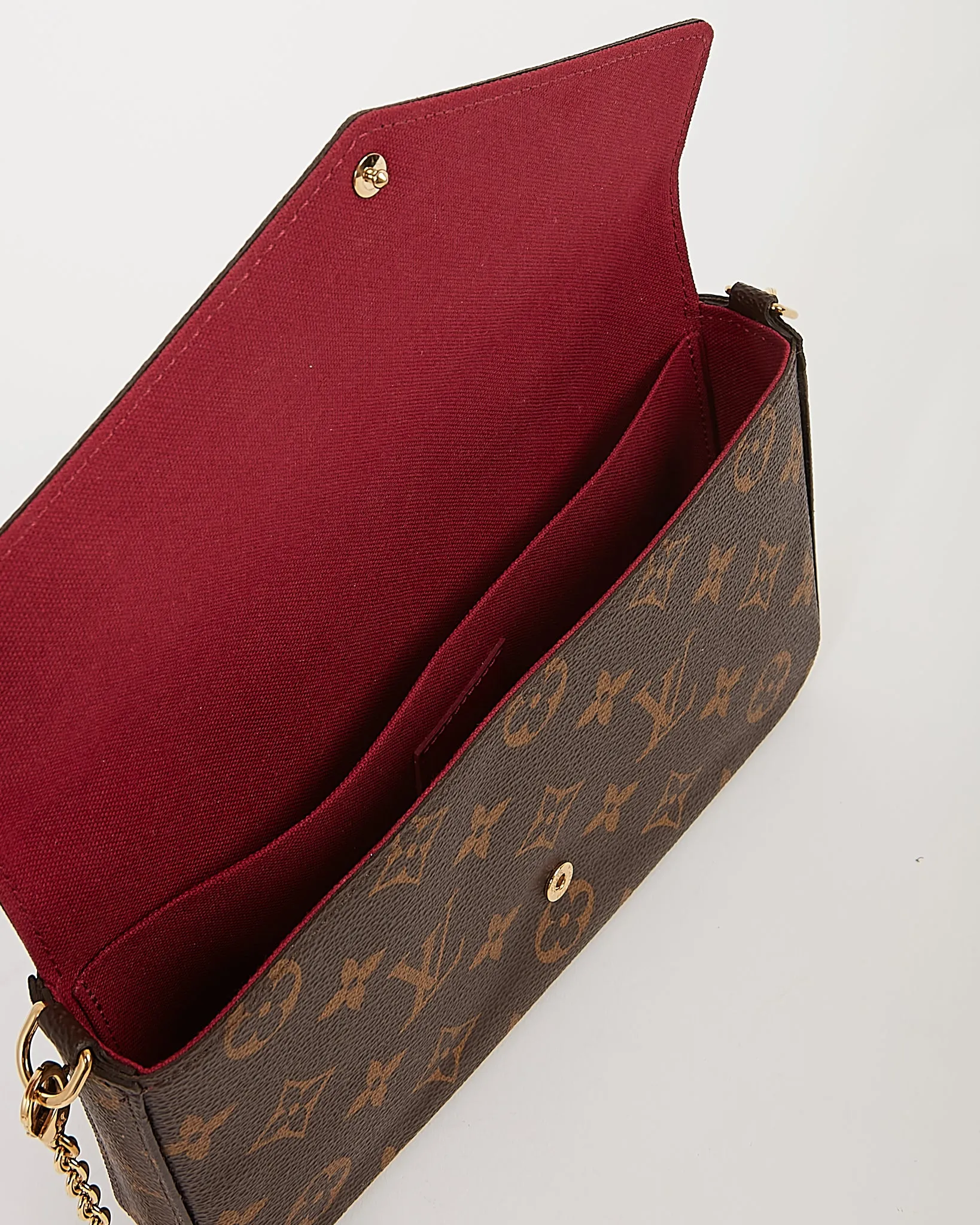 Louis Vuitton Monogram Canvas Pochette Felicie Wallet On Chain