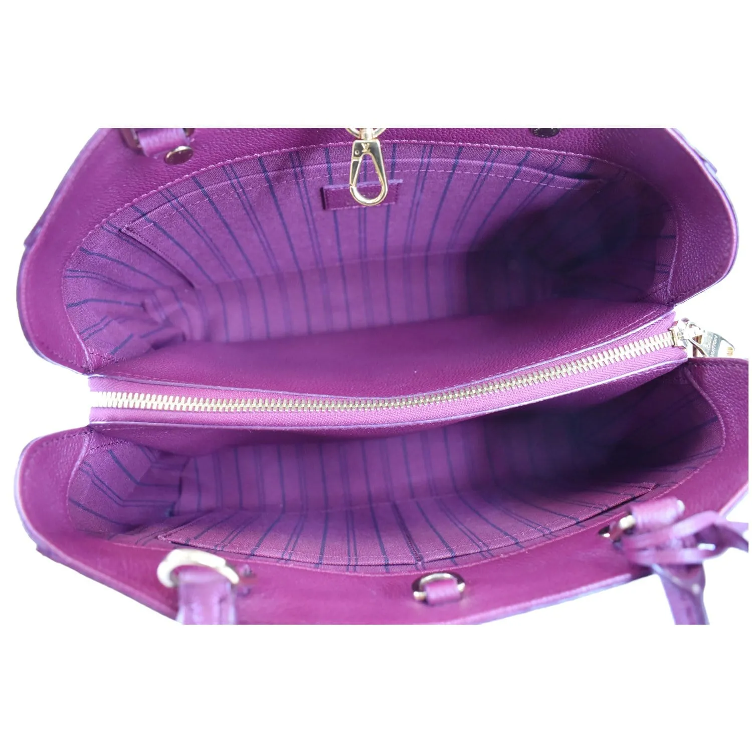 LOUIS VUITTON Montaigne MM Monogram Empreinte Shoulder Bag Raisin