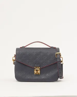 Louis Vuitton Navy/Red Empreinte Leather Pochette Metis Bag