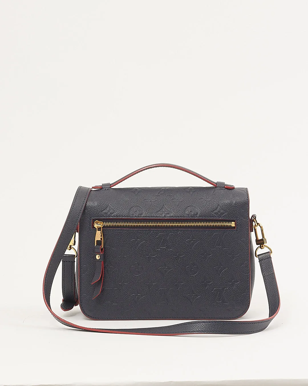 Louis Vuitton Navy/Red Empreinte Leather Pochette Metis Bag
