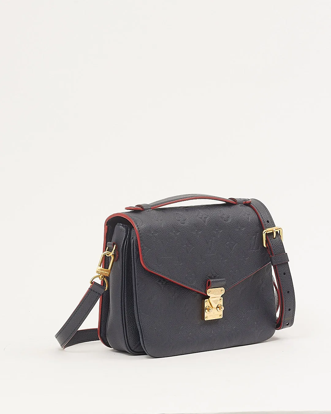 Louis Vuitton Navy/Red Empreinte Leather Pochette Metis Bag