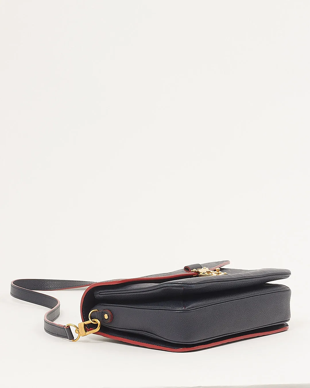 Louis Vuitton Navy/Red Empreinte Leather Pochette Metis Bag
