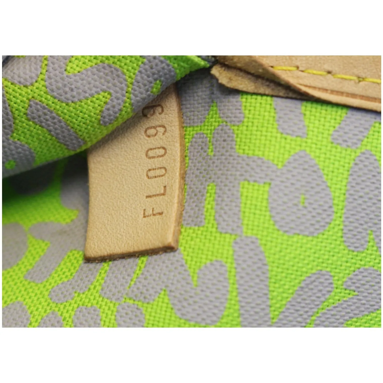 LOUIS VUITTON Neverfull GM Monogram Graffiti Shoulder Bag Lime Green