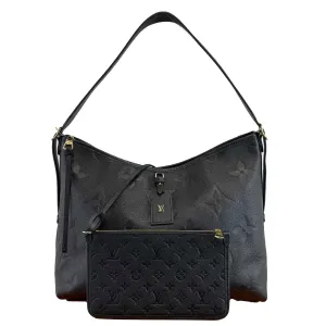 Louis Vuitton NEW CarryAll MM with Pochette Black Monogram Empreinte